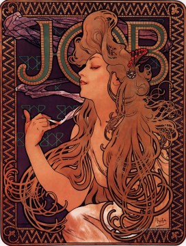  Alphons Lienzo - JOB 1896 Art Nouveau checo distintivo Alphonse Mucha
